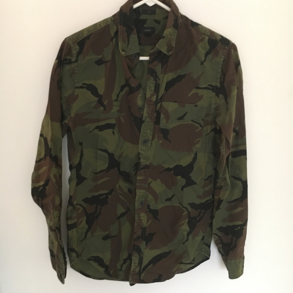 JCREW camo button down